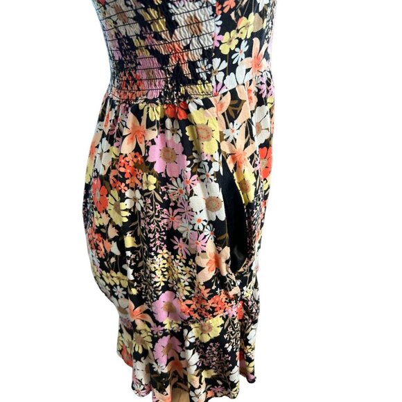 (5‎ for $25) Lily Rose Ruffled Flounce Romper in Black Floral Size XS - Picture 6 of 7